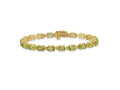 FJC Finejewelers 14 kt Yellow Gold 6x4mm Oval Peridot Bracelet 7 Inches x 4.5 mm