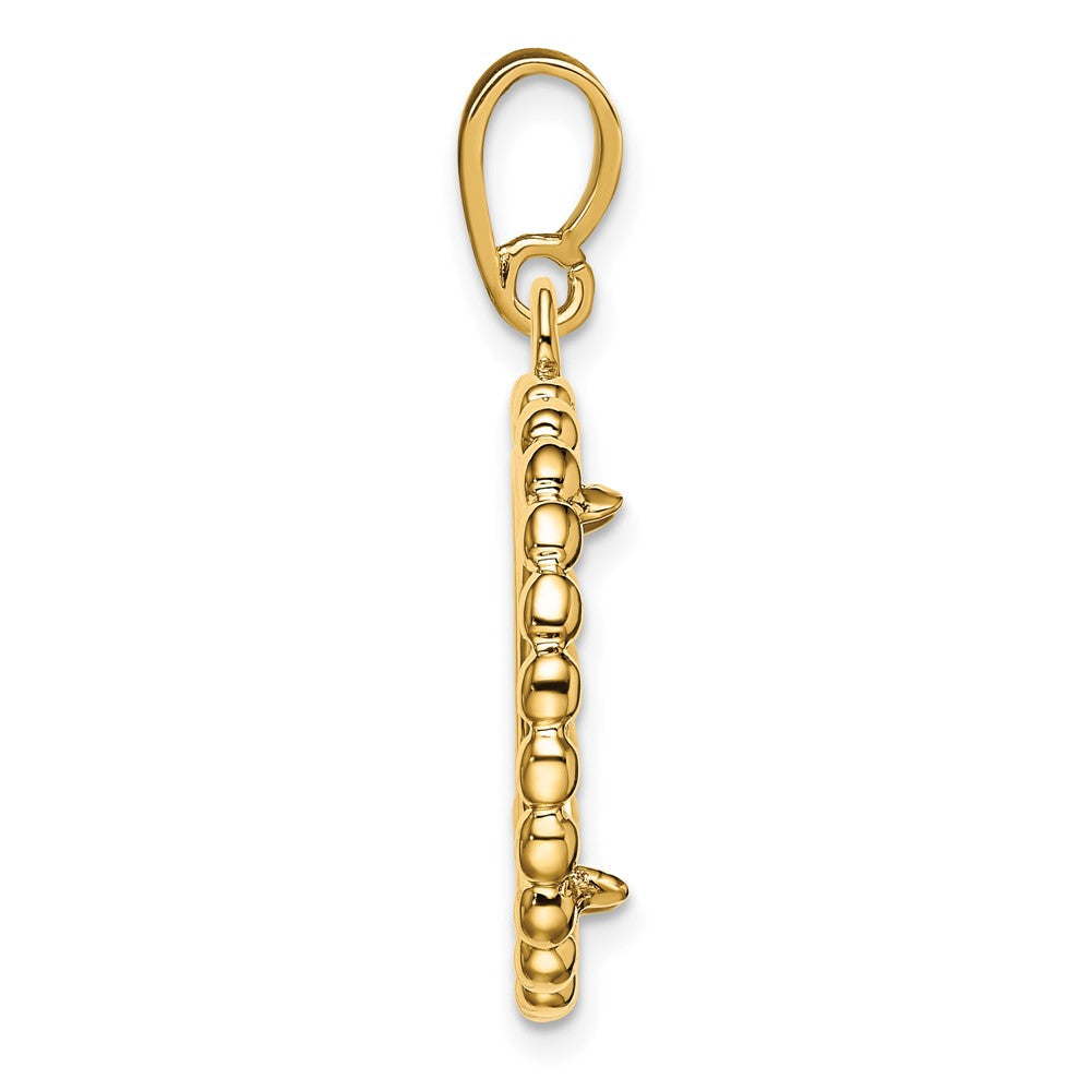 FJC Finejewelers 14 kt Yellow Gold with Beaded Edge 15.0mm Prong Coin Bezel Pendant