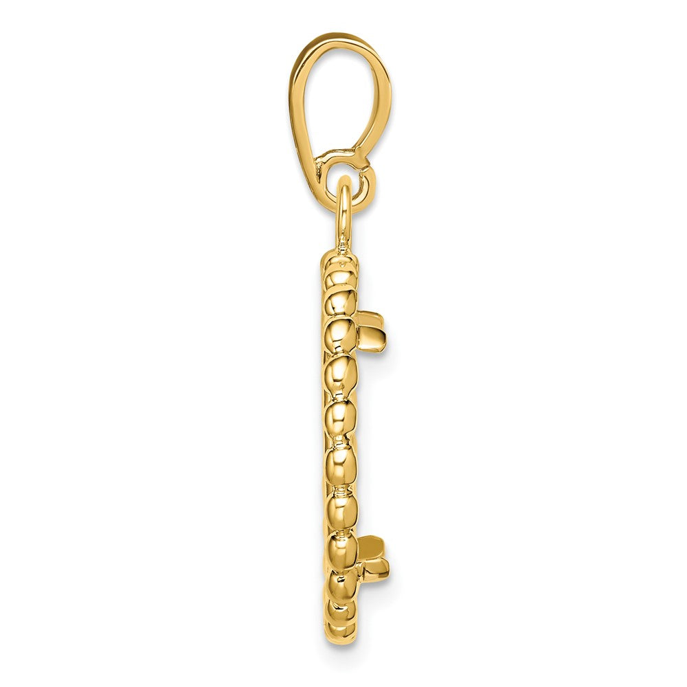 FJC Finejewelers 14 kt Yellow Gold with Beaded Edge 16.5mm Prong Coin Bezel Pendant