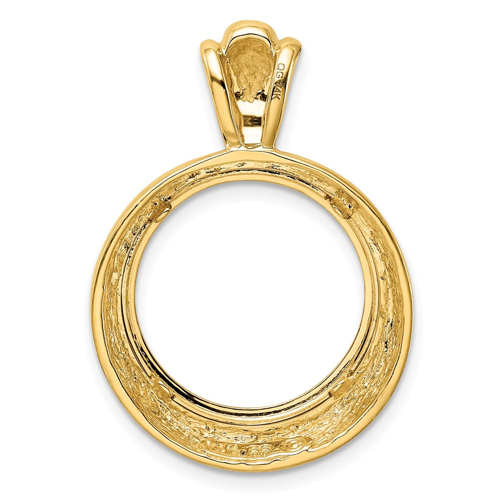 FJC Finejewelers 14 kt Yellow Gold Concentric Circle 16.5mm Prong Coin Bezel Pendant