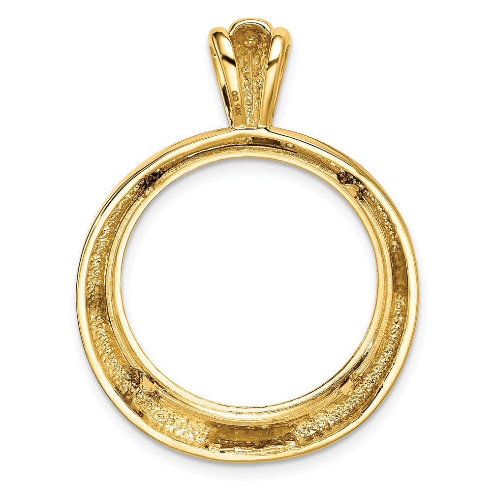 FJC Finejewelers 14 kt Yellow Gold Concentric Circle 21.6mm Prong Coin Bezel Pendant