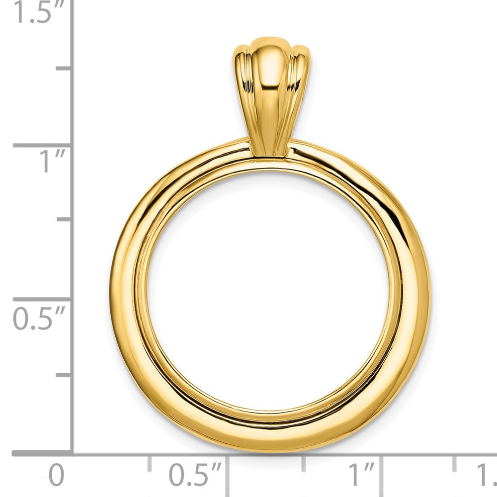 FJC Finejewelers 14 kt Yellow Gold Concentric Circle 21.6mm Prong Coin Bezel Pendant