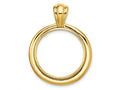 FJC Finejewelers 14 kt Yellow Gold Concentric Circle 21.6mm Prong Coin Bezel Pendant