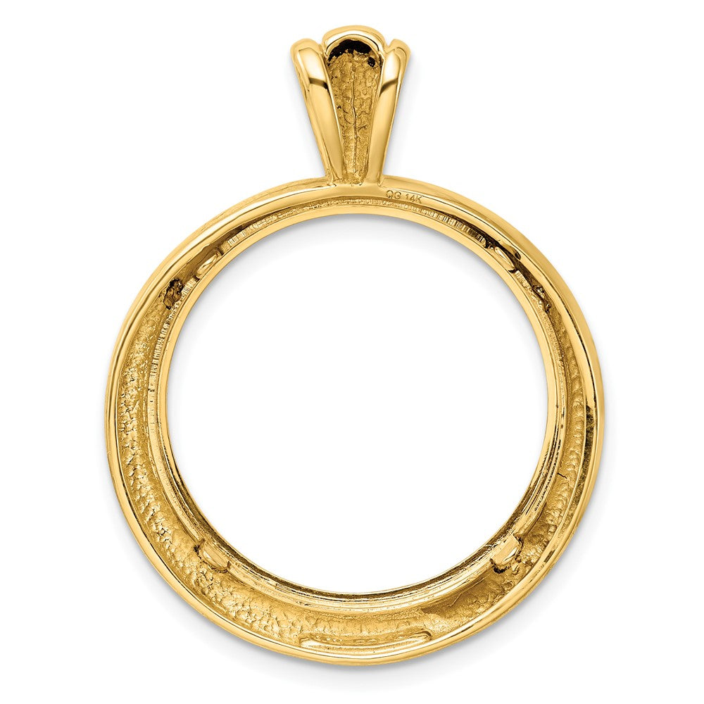 FJC Finejewelers 14 kt Yellow Gold Concentric Circle 22.0mm Prong Coin Bezel Pendant