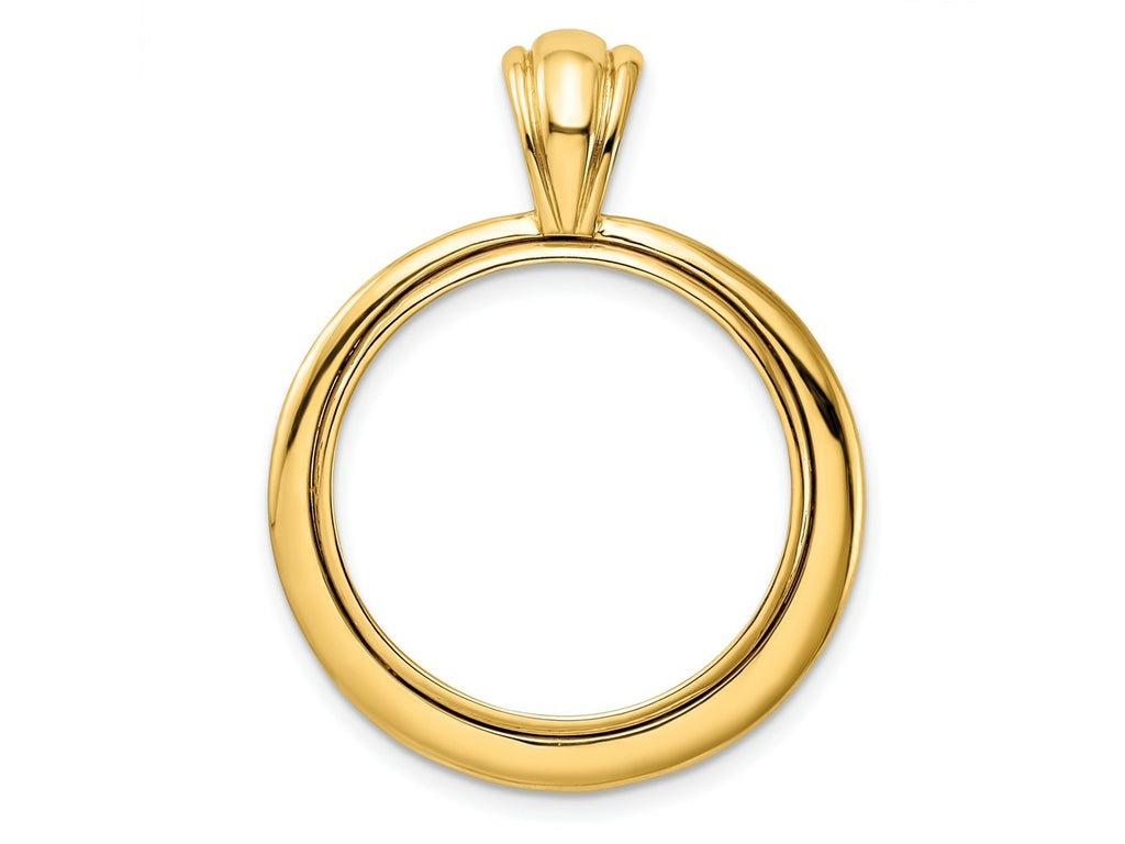 FJC Finejewelers 14 kt Yellow Gold Concentric Circle 22.0mm Prong Coin Bezel Pendant