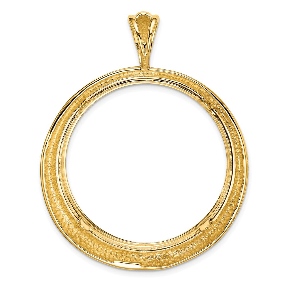 FJC Finejewelers 14 kt Yellow Gold Concentric Circle 34.2mm Prong Coin Bezel Pendant