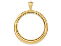 FJC Finejewelers 14 kt Yellow Gold Concentric Circle 34.2mm Prong Coin Bezel Pendant