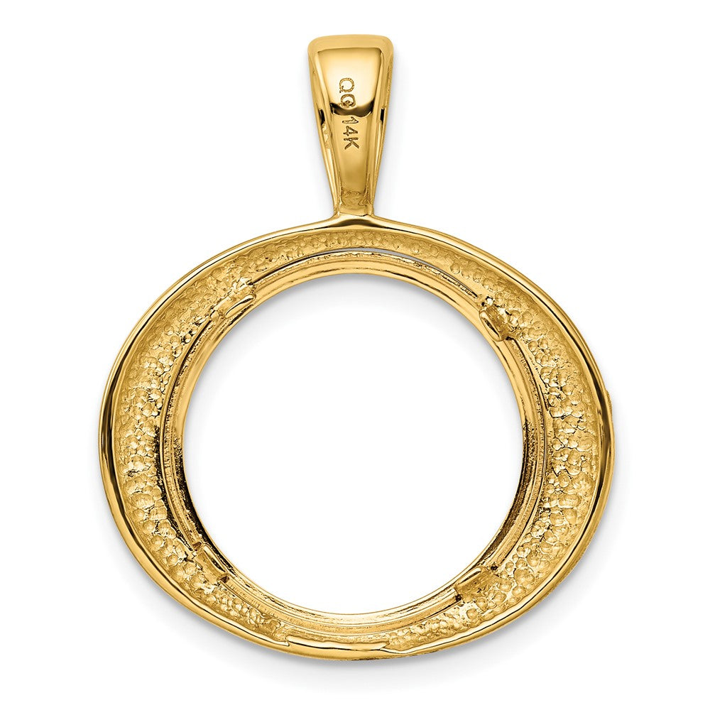 FJC Finejewelers 14 kt Yellow Gold Wide Concentric Circle 16.5mm Prong Coin Bezel Pendant