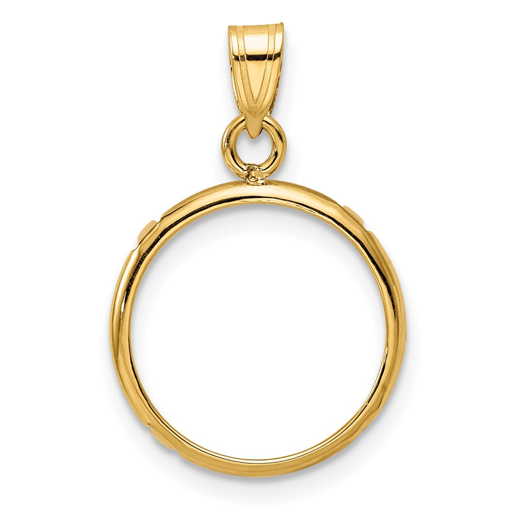 FJC Finejewelers 14 kt Yellow Gold Polished 13.0mm Prong Coin Bezel Pendant