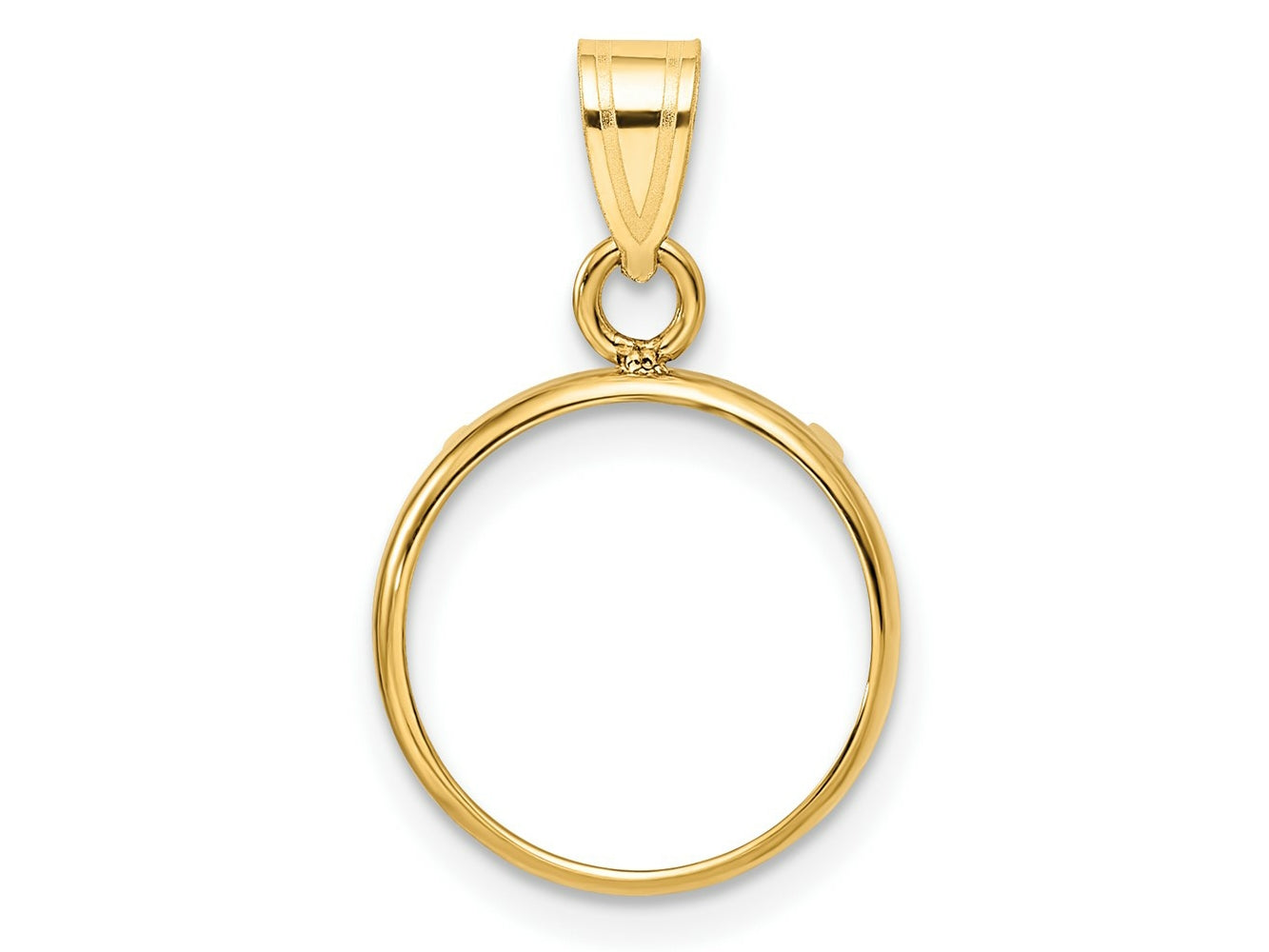 FJC Finejewelers 14 kt Yellow Gold Polished 13.0mm Prong Coin Bezel Pendant