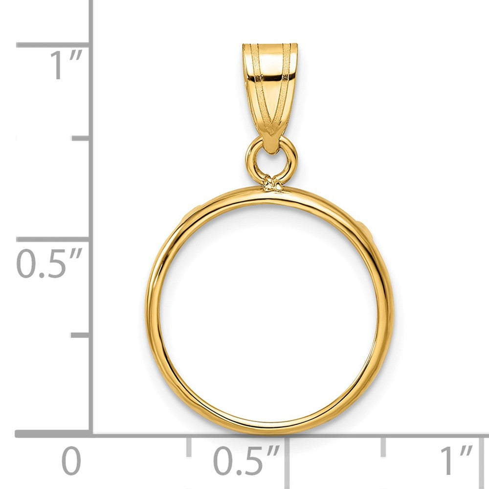FJC Finejewelers 14 kt Yellow Gold Polished 16.0mm Prong Coin Bezel Pendant