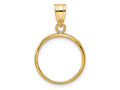 FJC Finejewelers 14 kt Yellow Gold Polished 16.0mm Prong Coin Bezel Pendant