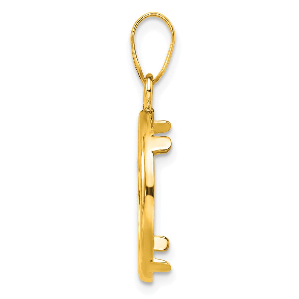 FJC Finejewelers 14 kt Yellow Gold Polished 16.5mm Prong Coin Bezel Pendant
