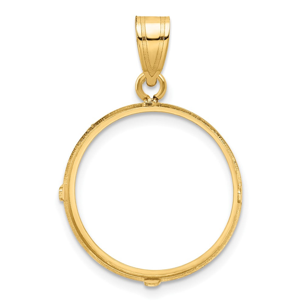 FJC Finejewelers 14 kt Yellow Gold Polished 19.5mm Prong Coin Bezel Pendant