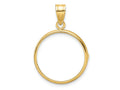 FJC Finejewelers 14 kt Yellow Gold Polished 19.5mm Prong Coin Bezel Pendant