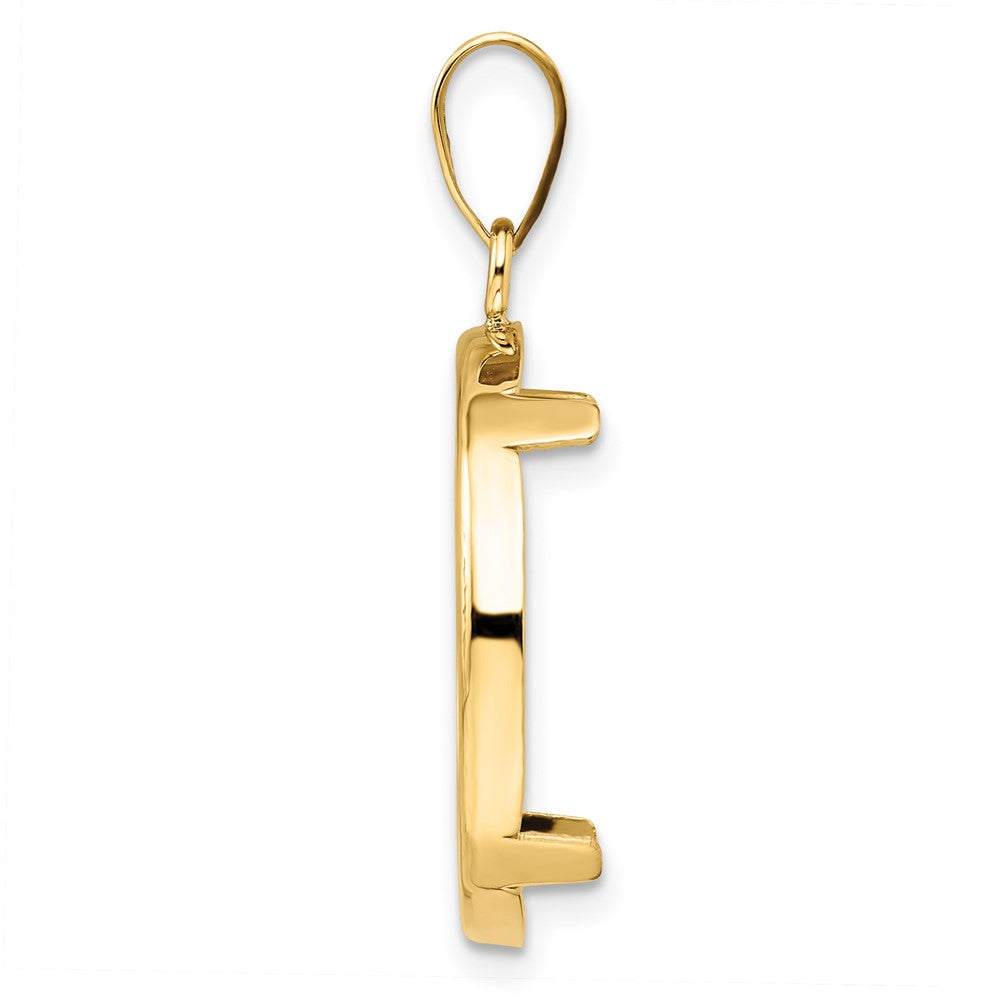 FJC Finejewelers 14 kt Yellow Gold Polished 20.2mm Prong Coin Bezel Pendant
