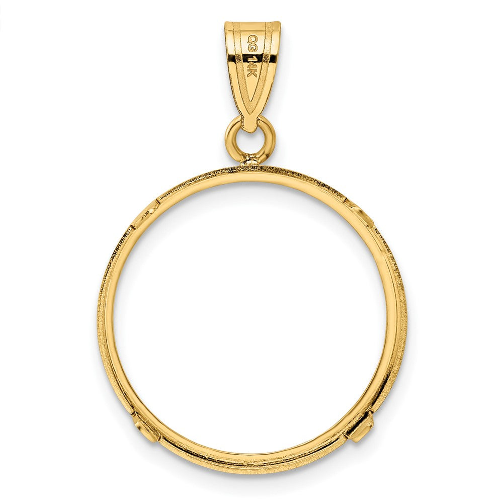 FJC Finejewelers 14 kt Yellow Gold Polished 20.2mm Prong Coin Bezel Pendant