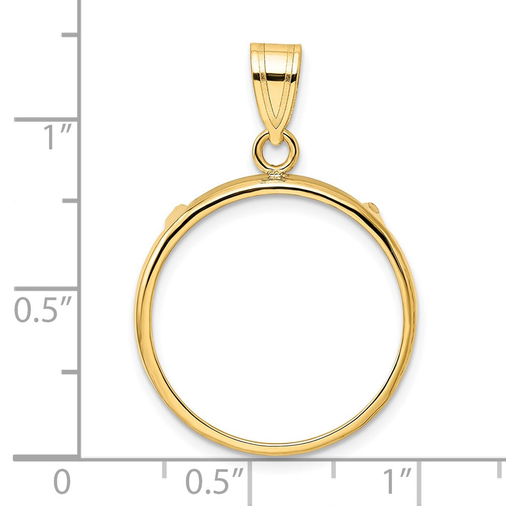 FJC Finejewelers 14 kt Yellow Gold Polished 20.2mm Prong Coin Bezel Pendant