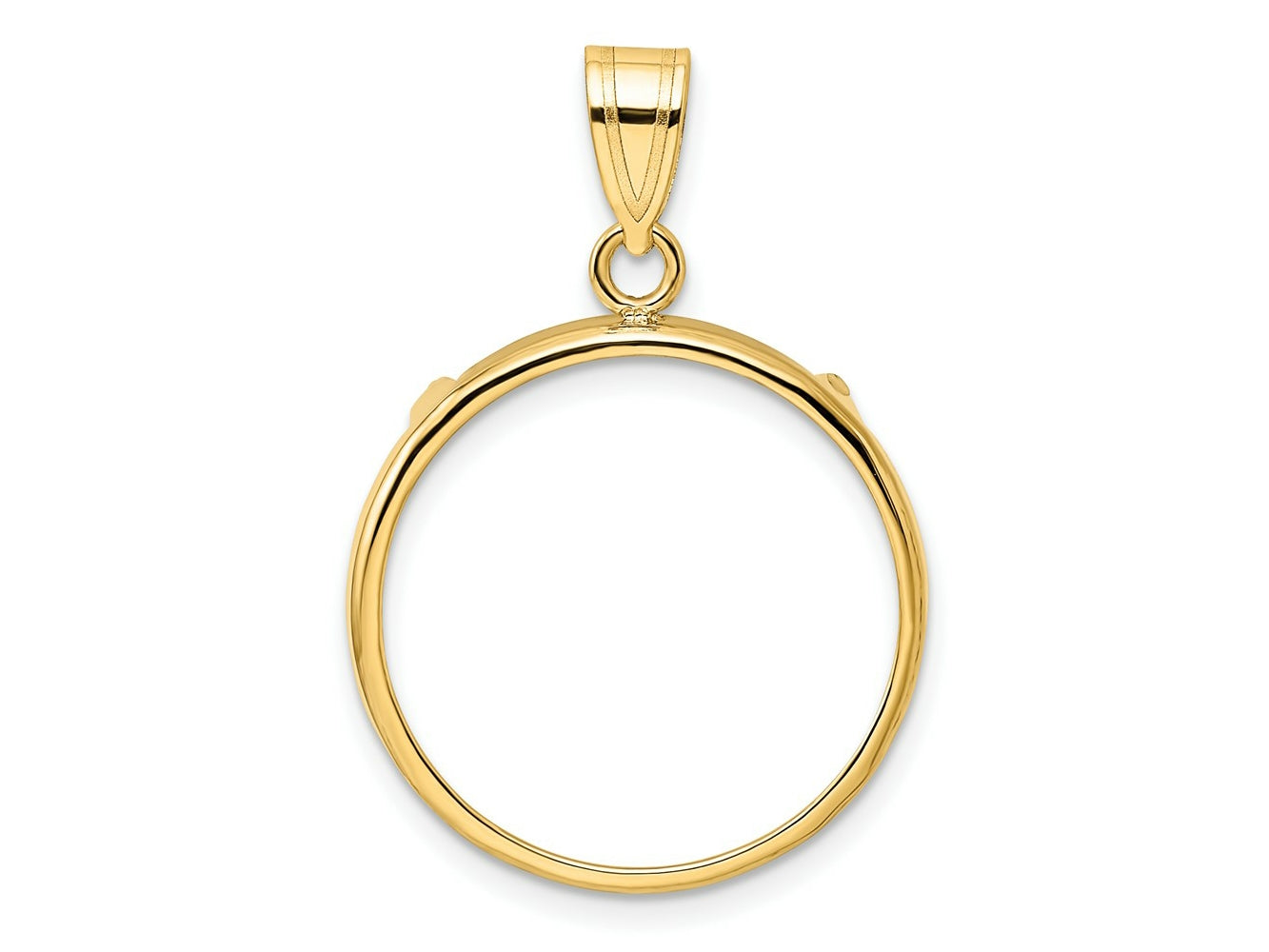 FJC Finejewelers 14 kt Yellow Gold Polished 20.2mm Prong Coin Bezel Pendant