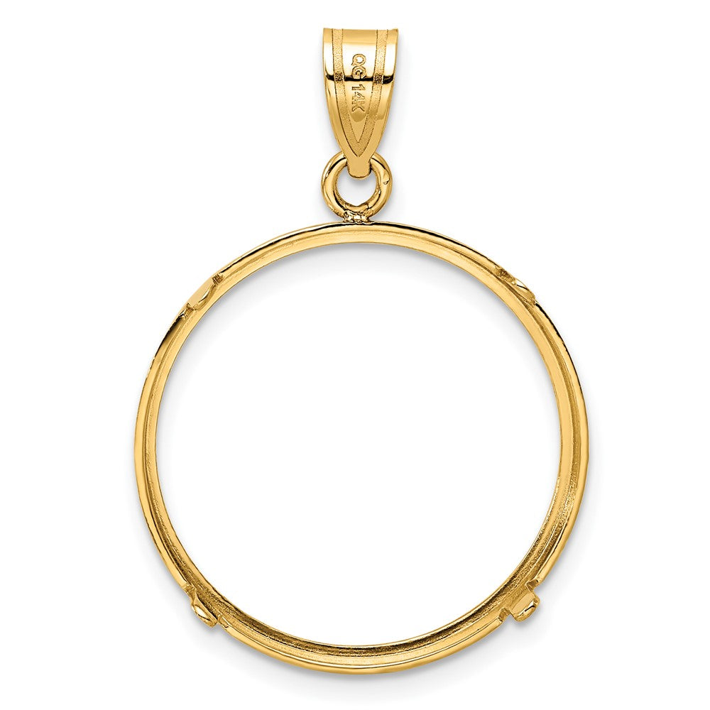 FJC Finejewelers 14 kt Yellow Gold Polished 21.6mm Prong Coin Bezel Pendant
