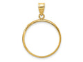 FJC Finejewelers 14 kt Yellow Gold Polished 21.6mm Prong Coin Bezel Pendant