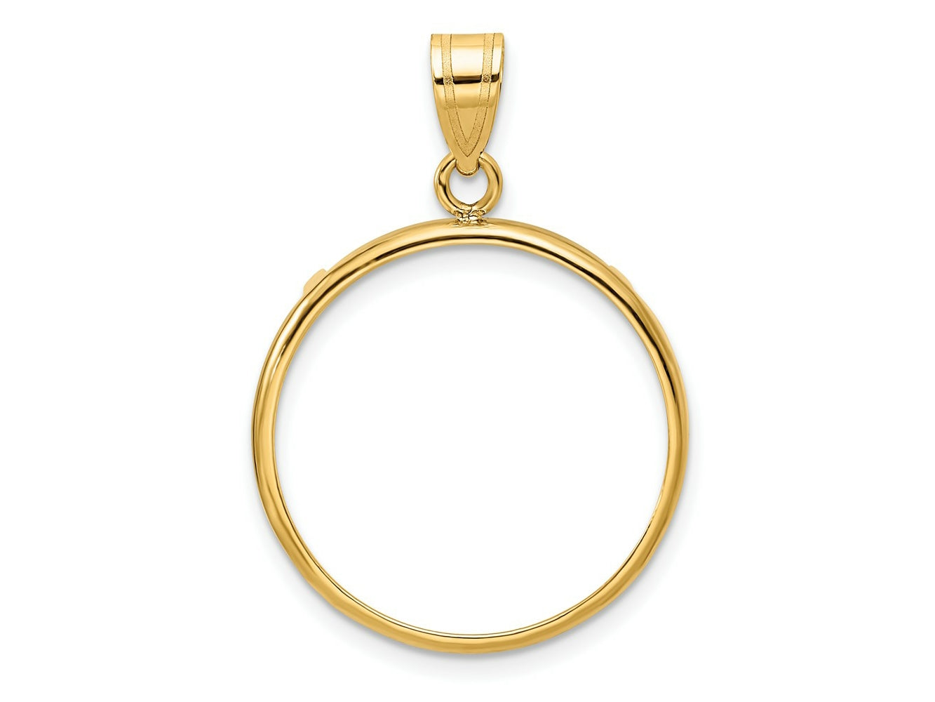 FJC Finejewelers 14 kt Yellow Gold Polished 21.6mm Prong Coin Bezel Pendant