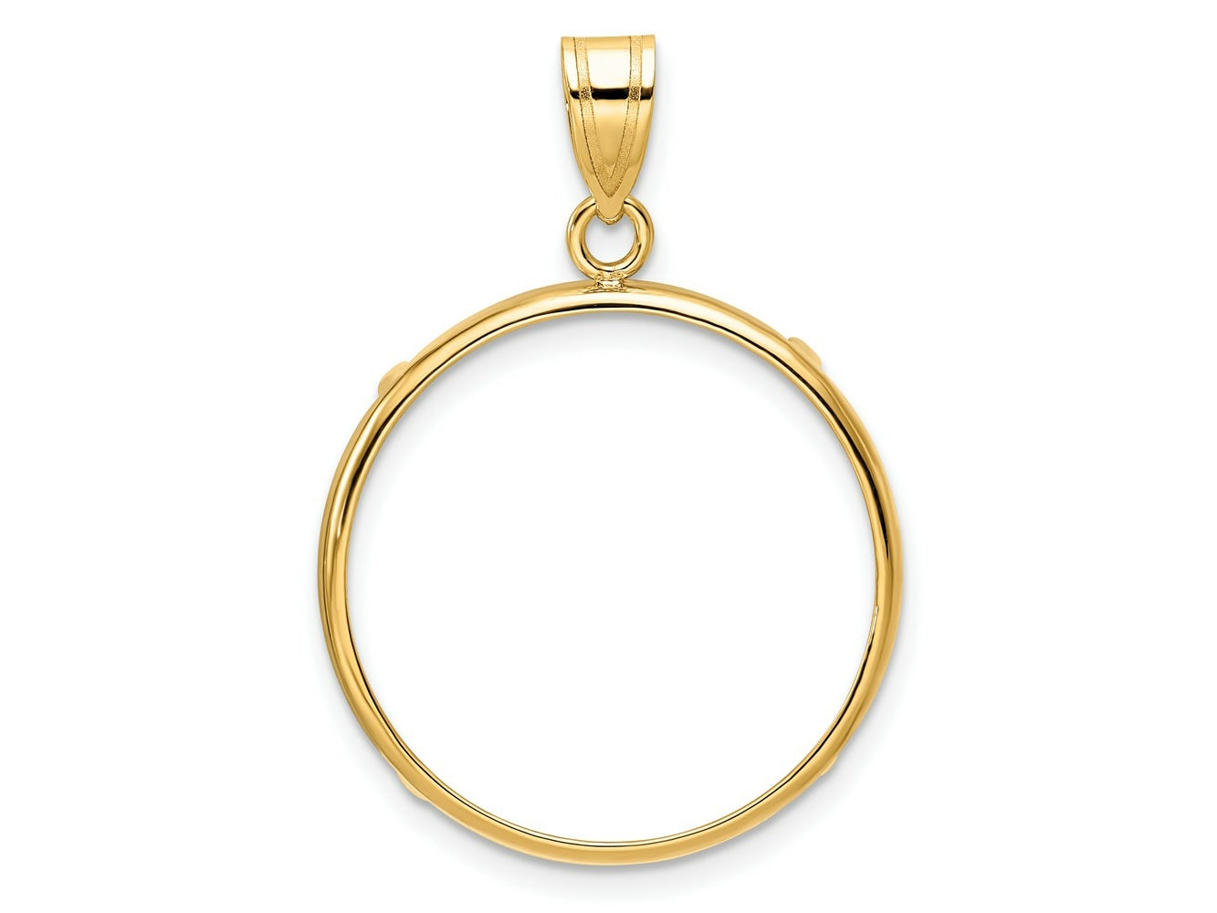 FJC Finejewelers 14 kt Yellow Gold Polished 22.0mm Prong Coin Bezel Pendant