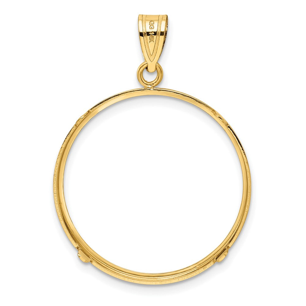 FJC Finejewelers 14 kt Yellow Gold Polished 25.0mm Prong Coin Bezel Pendant
