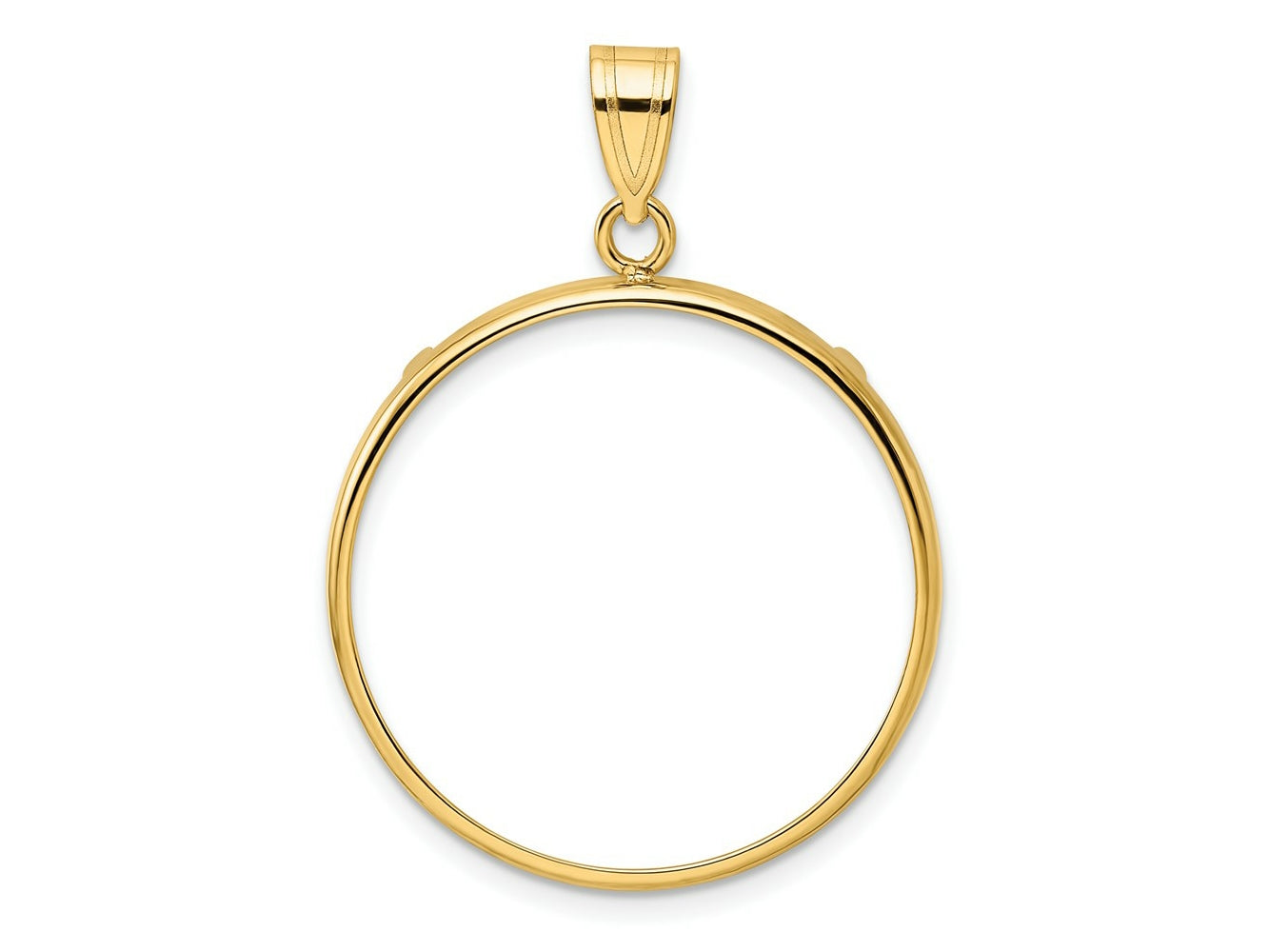 FJC Finejewelers 14 kt Yellow Gold Polished 25.0mm Prong Coin Bezel Pendant