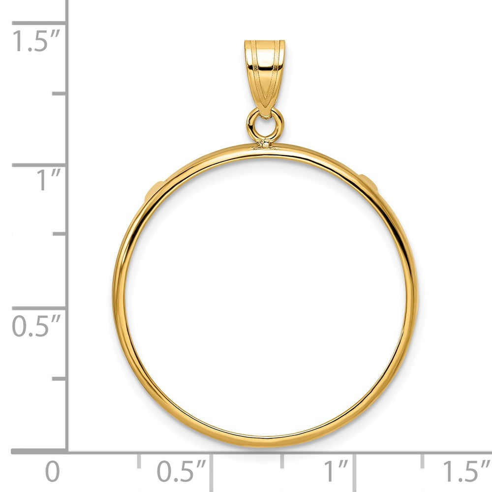 FJC Finejewelers 14 kt Yellow Gold Polished 27.0mm Prong Coin Bezel Pendant