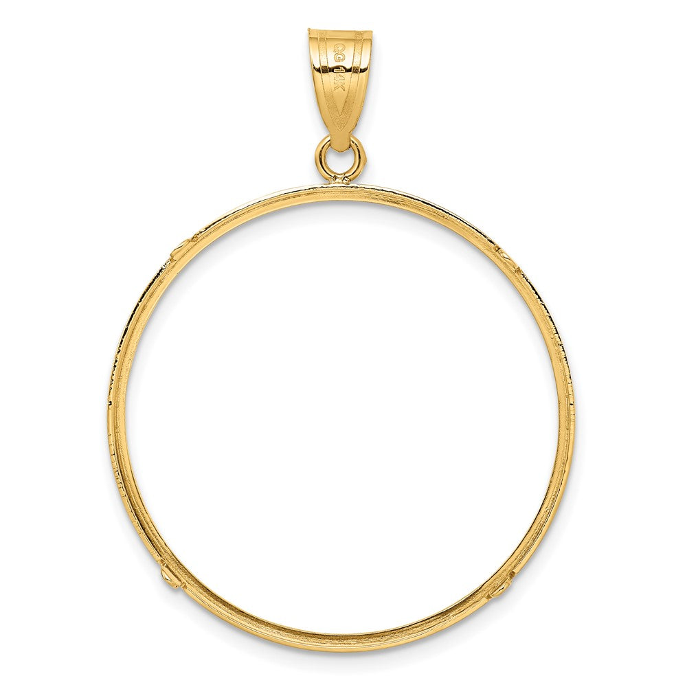 FJC Finejewelers 14 kt Yellow Gold Polished 32.0mm Prong Coin Bezel Pendant