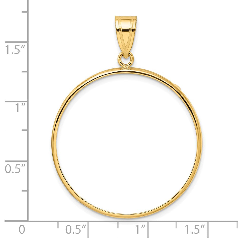 FJC Finejewelers 14 kt Yellow Gold Polished 32.0mm Prong Coin Bezel Pendant