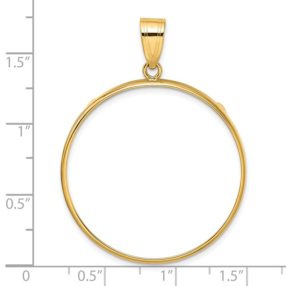 FJC Finejewelers 14 kt Yellow Gold Polished 32.7mm Prong Coin Bezel Pendant