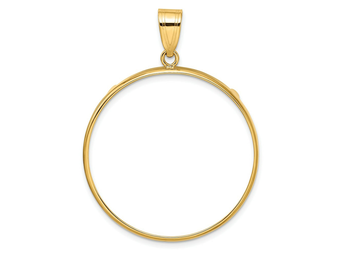 FJC Finejewelers 14 kt Yellow Gold Polished 32.7mm Prong Coin Bezel Pendant