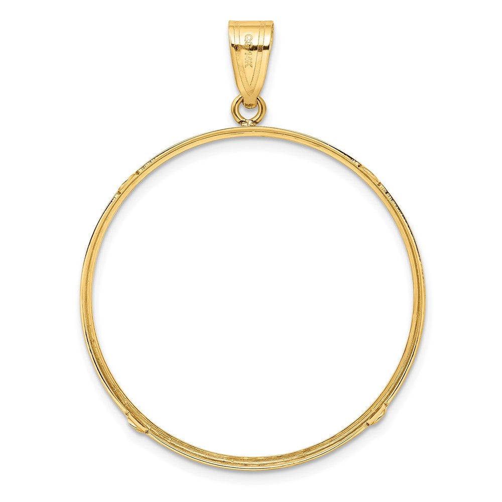 FJC Finejewelers 14 kt Yellow Gold Polished 34.2mm Prong Coin Bezel Pendant