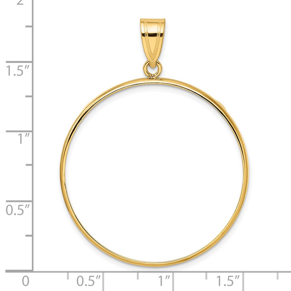 FJC Finejewelers 14 kt Yellow Gold Polished 34.2mm Prong Coin Bezel Pendant