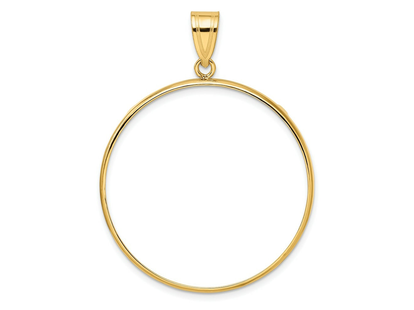 FJC Finejewelers 14 kt Yellow Gold Polished 34.2mm Prong Coin Bezel Pendant