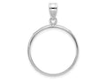 FJC Finejewelers 14 kt White Gold Polished 22.0mm Prong Coin Bezel Pendant