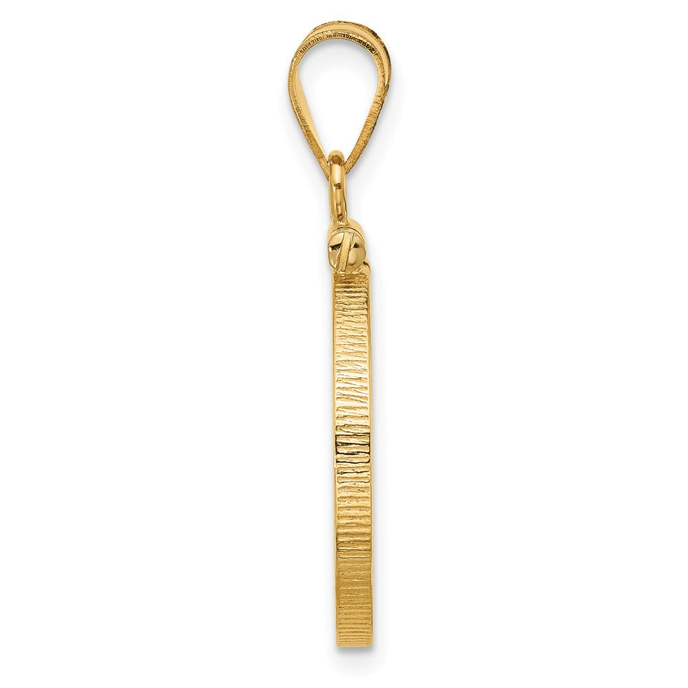 FJC Finejewelers 14 kt Yellow Gold Polished 18.0mm x 1.35mm Screw Top Coin Bezel Pendant