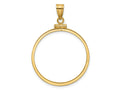 FJC Finejewelers 14 kt Yellow Gold Polished 27.5mm x 2.1mm Screw Top Coin Bezel Pendant