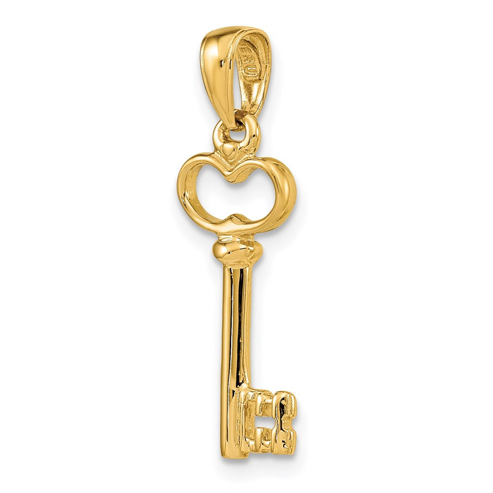 FJC Finejewelers 14 kt Yellow Gold Polished 3-D Key Charm 26 x 8 mm