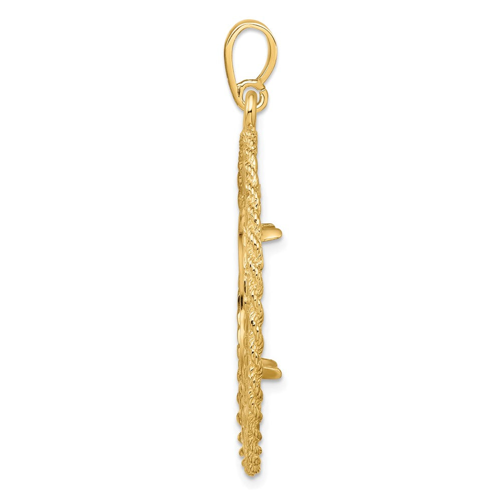 FJC Finejewelers 14 kt Yellow Gold Greek Key with Rope Border 17.8mm Prong Coin Bezel Pendant