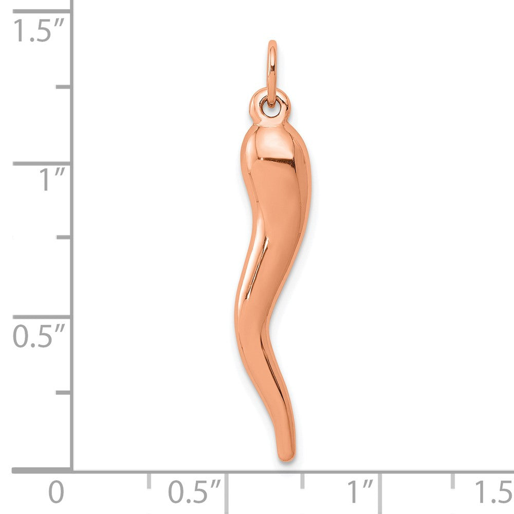 FJC Finejewelers 14 kt Rose Gold Italian Horn Charm 5 mm