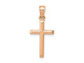 FJC Finejewelers 14 kt Rose Gold Themed Polished Hollow Cross Charm 25 mm x 12 mm