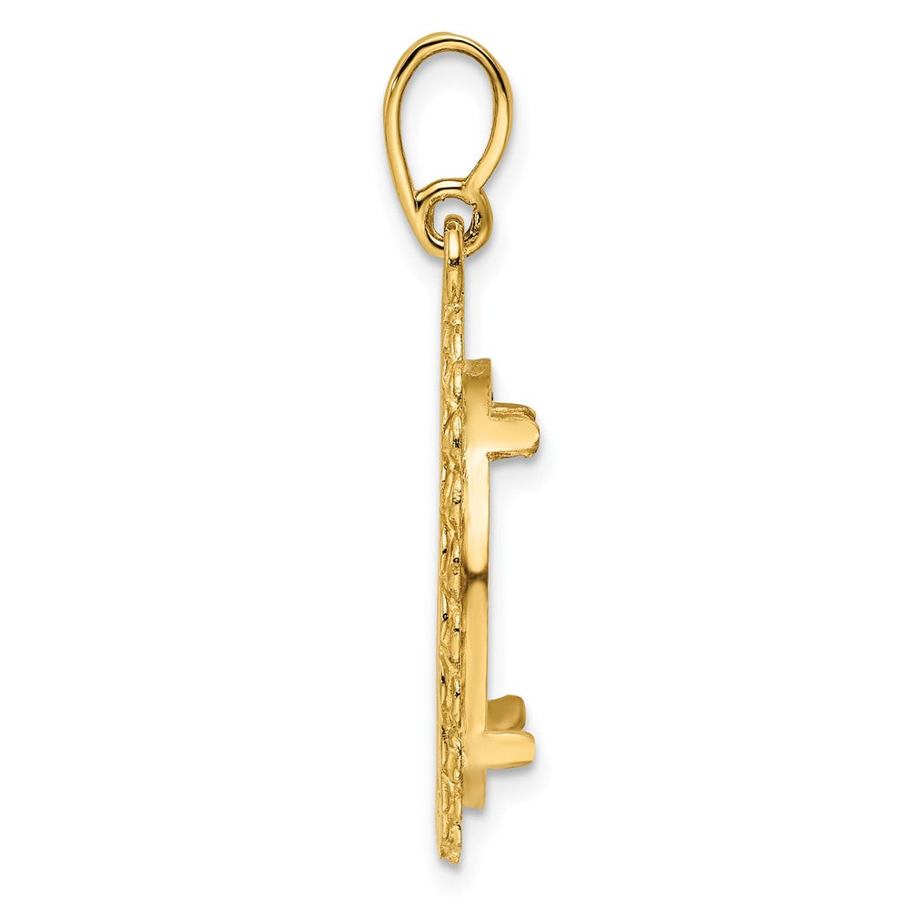 FJC Finejewelers 14 kt Yellow Gold Polished S Chain 14.0mm Prong Coin Bezel Pendant