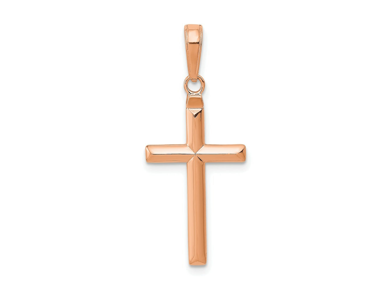 FJC Finejewelers 14 kt Rose Gold Themed Reversible Latin Cross Charm 28 mm