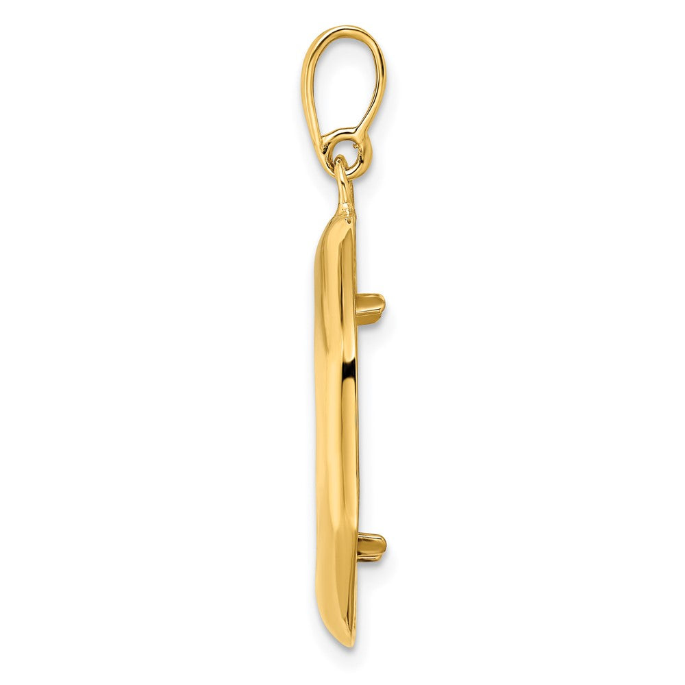FJC Finejewelers 14 kt Yellow Gold Polished Octagonal 17.8mm Prong Coin Bezel Pendant