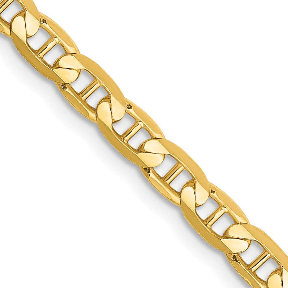 FJC Finejewelers 14 kt Yellow Gold 3.75mm Concave Anchor Chain 10 Inches x 3 mm