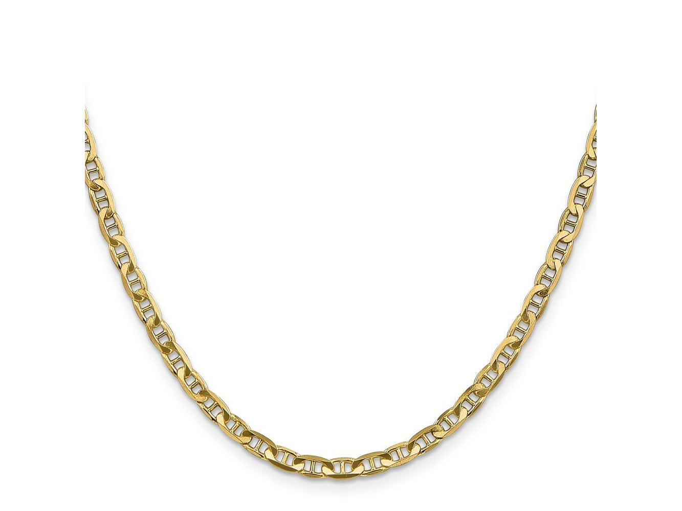 FJC Finejewelers 14 kt Yellow Gold Concave Anchor Chain 26 Inches x 3.75 mm