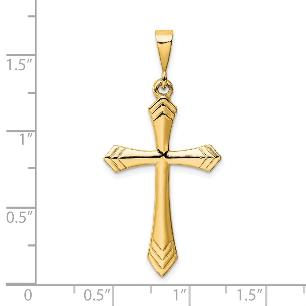 FJC Finejewelers 14 kt Yellow Gold Passion Cross Charm 44 x 21 mm